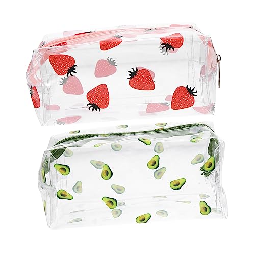 Homoyoyo 2 Stück Teiliges Transparentes Kosmetiktaschen Geräumig Strapazierfähig Multifunktionaler Make Up Organizer und Reise Organizer für Damen und Herren Kulturbeutel von Homoyoyo