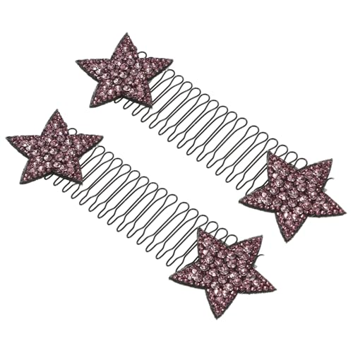 Homoyoyo 2 Stück Teiliges Unsichtbare Haarnadeln mit Clips Stern Design Versteckter Haarhalter für Schnelles Fixieren für Damen Stilvolle Frisuren mit Unsichtbarem Zusatzhalter von Homoyoyo