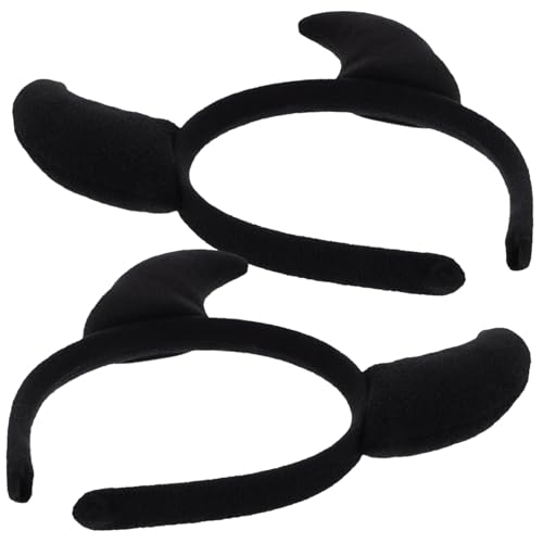 Homoyoyo 2 Stück Teufelshörner Haarreif Schwarze Kopfbedeckung Kostüm Zubehör für Halloween Fasching Party Karneval Haarschmuck Horn Leicht und Dekorativ von Homoyoyo