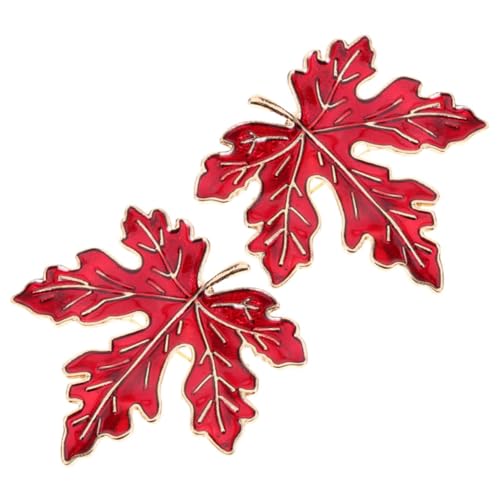 Homoyoyo 2stücke Retro Maple Leaf Brosche Für Damen Elegante Anstecknadel Für Kleidung Schals Und Accessoires Für Thanksgiving Und Besondere Anlässe von Homoyoyo