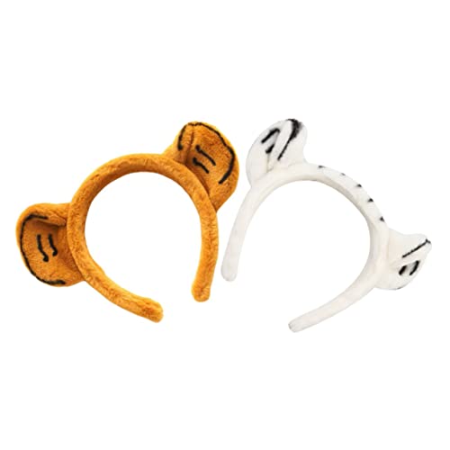 Homoyoyo 2 Stück Tigerohren Haarreif Aus Plüsch Stirnbänder Für Party Cosplay Mottoparty Maskerade Festdekoration Fotos Und Aufnahmen Mit Familie Und Freunden von Homoyoyo