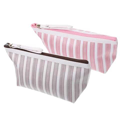 Homoyoyo 2 Stück Toiletry Bag Damen Teiliges Reise Kosmetiktasche mit Reißverschluss Kompakt Leicht Tragbar Makeup Organizer für Unterwegs Praktische Kulturbeutel Handtasche von Homoyoyo