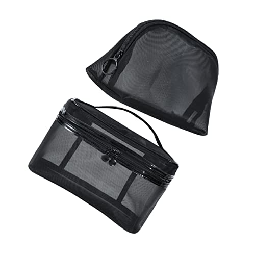 Homoyoyo 2 Stück Tragbare Mesh Kulturbeutel Kosmetiktasche Große Kapazität Für Reisen Transparent Multifunktional Damen Aufbewahrung Für Toilettenartikel Und Make up von Homoyoyo