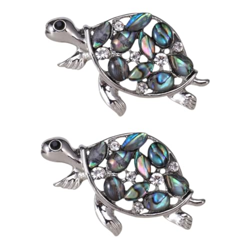 Homoyoyo 2 Stück Turtle Brosche Pin für Kleidung Süßes Schildkröten Design Anstecknadel für Stola Schal oder Jacke Langlebig Perfektes für Besondere Anlässe von Homoyoyo