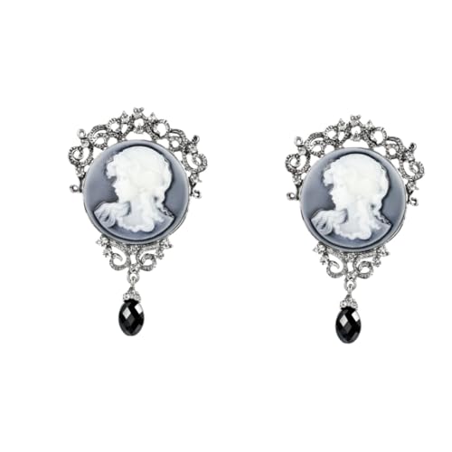 Homoyoyo 2 Stück Victorian Brosche Damen Porträtbrosche für Schals Kleidung Taschen Vintage Schmuck für Besondere Anlässe Tägliche Outfits Mode Accessoires von Homoyoyo