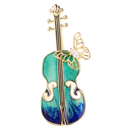 Homoyoyo 2 Stück Vintage Violin Brosche für Damen Metall Anstecknadel im Instrument Design Kleidungsstück Schal oder Hüte Dekoration Einzigartiges für Besondere Anlässe von Homoyoyo