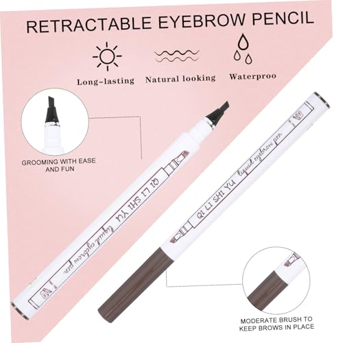 Homoyoyo 2 Stück Wasserfester Microblading Augenbrauenstift Feiner Micro gabel spitze Langanhaltend Smudge resistent Natürlich Definierende Farbe für Präzises Makeup und Einfache Anwendung von Homoyoyo
