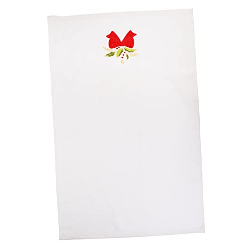 Homoyoyo 2 Stück Weihnachtliches Besticktes Gesichts Handtuch aus Weicher Weihnachtsmotiv mit Schleifenmuster Hautfreundlich Langlebig Geschenkidee für Familie und von Homoyoyo