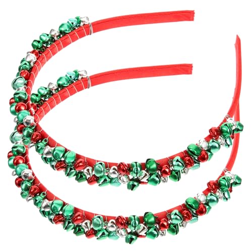 Homoyoyo 2 Stück Weihnachts Haarreif mit Roten Glöckchen Robustes Stirnband Leicht und Bequem Party Haarschmuck für Frauen Geeignet für Weihnachten Neujahr Karneval und Festlichkeiten von Homoyoyo