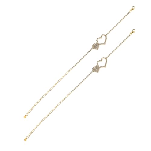 Homoyoyo 2 Stück liebe Fußkettchen Herzarmbänder für Frauen Liebe Knöchelkette Fußkette aus Strass Knöchelbraket Knöchelschmuck Fußschmuck am Strand Damen Fußkettchen Zinklegierung Golden Homoyoyo 2 Stück liebe Fußkettchen Herzarmbänder für Frauen Liebe Knöchelkette Fußkette aus Strass Knöchelbraket Knöchelschmuck Fußschmuck am Strand Damen Fußkettchen Zinklegierung Golden von Homoyoyo