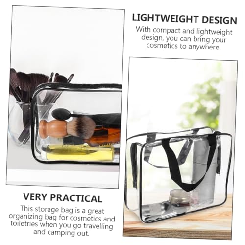 Homoyoyo 2 Stück wasserdichte Kosmetiktasche Transparent Große Reise Schminktasche Leicht Tragbare Kulturbeutel Für Toilettenartikel Make up Zubehör Organizer von Homoyoyo