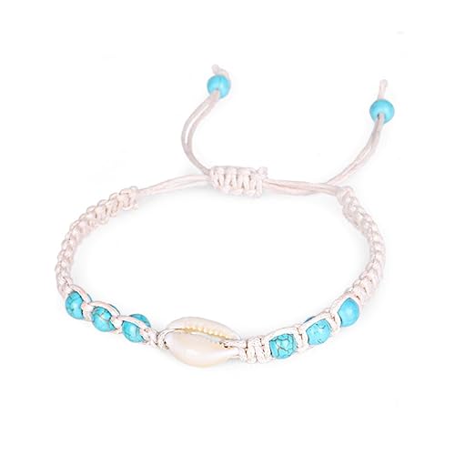 Homoyoyo 2 Stücke Gewebtes Armband Shell Armband Shell Hand Schmuck Weiß von Homoyoyo
