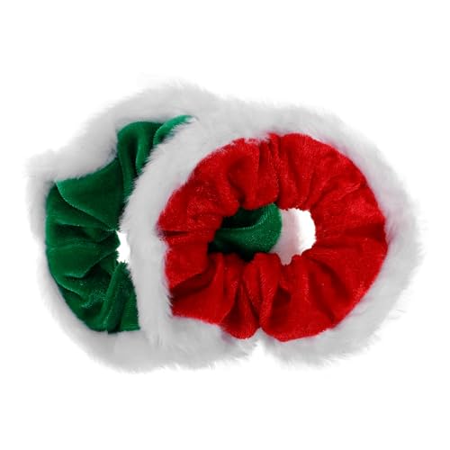 Homoyoyo 2stücke Weihnachts-haarspangen Samt Elastische Haarbänder Für Und Mädchen Ponytail- Festlichem Und Haaraccessoires Für Festliche Anlässe von Homoyoyo