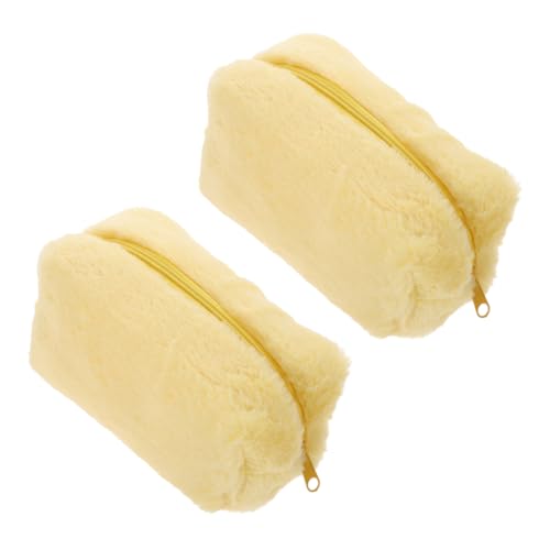 Homoyoyo 2stücke Reise-Make-up-Tasche Aus Plüsch Tragbare Kulturbeutel Stiftetui Zur Aufbewahrung Von Schminkartikeln Und Stiften Geeignet Für Frauen Und Mädchen Für Reisen Und Alltag von Homoyoyo