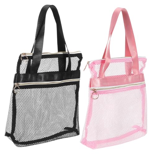 Homoyoyo 2 Teiliges Mesh mit Reißverschluss Leichte Robuste Nylon Tragetasche für Männer und Frauen Atmungsaktiv Schnell Trocknend Große Kapazität für Camping Reisen Fitnessstudio und von Homoyoyo