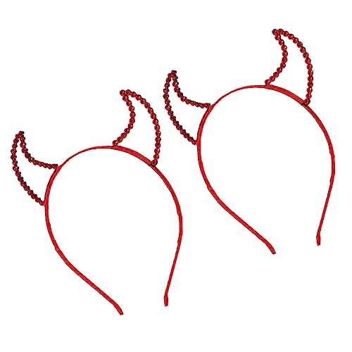 Homoyoyo 2stücke Halloween Teufelshörner Haarreif Mit Funkelnden Strasssteinen Kostümzubehör Für Und Partys Für Damen von Homoyoyo