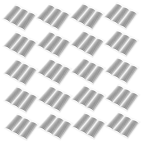 Homoyoyo 20 Blatt Doppelte Augenlider Aufkleber Wasserdichtes Eyelid Tape für Smoky Eyes Wiederverwendbare Make Up Aufkleber Schwarz von Homoyoyo