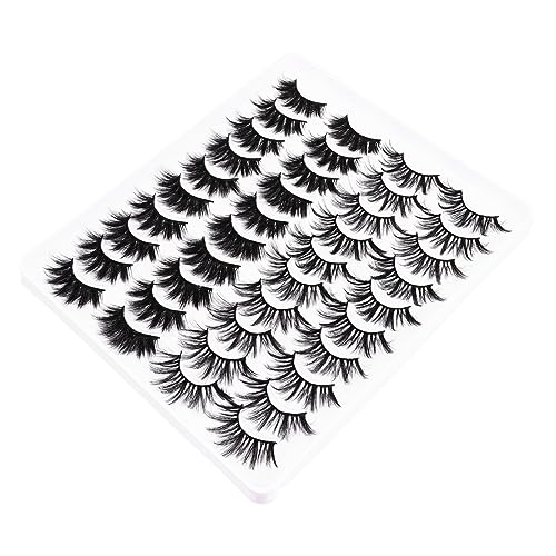 Homoyoyo 20 Paare Dichte Falsche Wimpern Leichte Wiederverwendbare Make Up Wimpern für Frauen Voluminöse Natürliche Augenverlängerung Geeignet für Partys und Professionelle Anlässe Homoyoyo 20 Paare Dichte Falsche Wimpern Leichte Wiederverwendbare Make Up Wimpern für Frauen Voluminöse Natürliche Augenverlängerung Geeignet für Partys und Professionelle Anlässe von Homoyoyo