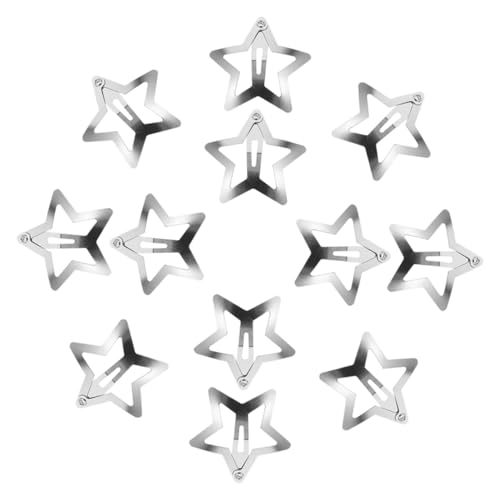 Homoyoyo 20 Stück Stern Haarklammern Langlebige Haarspangen für Damen Vielseitige Haaraccessoires für Verschiedene Frisuren für Glänzende Silberne Sterne von Homoyoyo