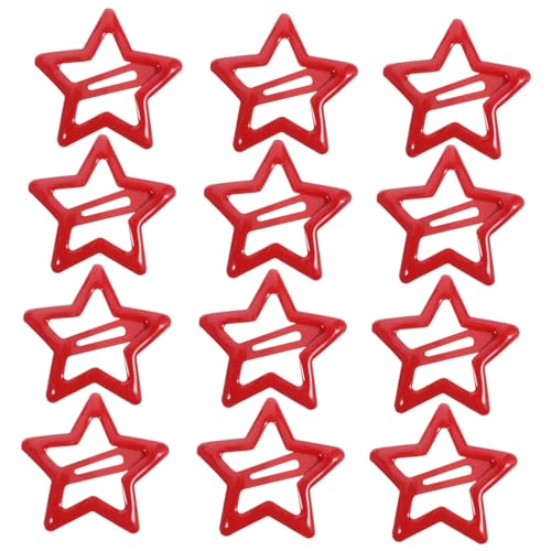 Homoyoyo 20 Stück Stern Haarnadel lockig Clips winzig Haarspangen Mädchen Haarklammern Haarspangen schnappen Haarnadel für Mädchen Haarzubehör für Mädchen Metall rot von Homoyoyo