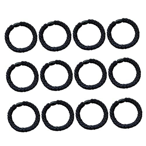Homoyoyo 20 Stück Teiliges Elastische Dicke Haargummis für Kleinkinder Stark Dehnbar und Formbeständig Schwarze Ponytail Halter für Mädchen Vielseitig Einsetzbar als Haarband und Armband von Homoyoyo