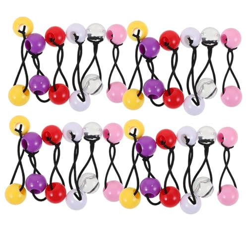 Homoyoyo 20 Stück Teiliges Haargummis mit Elastischem Haarseil und Doppelt Kugeln Bunte Ponytail Halter für Mädchen Sichere und Langlebige Haaraccessoires für Alltag und Besondere Anlässe von Homoyoyo