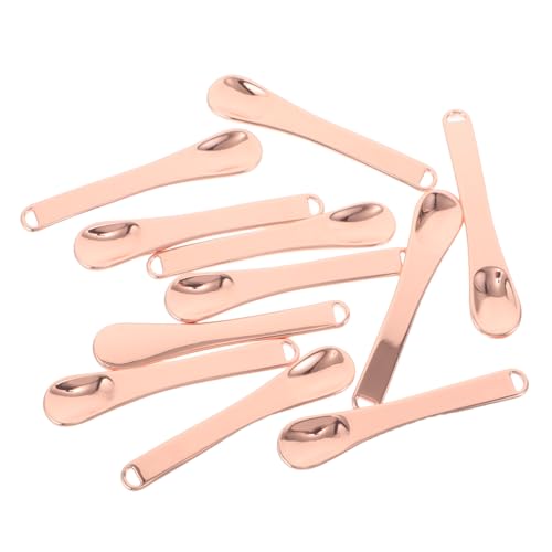 Homoyoyo 20 Stück Teiliges Metall Kosmetikspatel aus Zinklegierung Langlebiger Gesichtscreme Löffel für Präzise Anwendung Hygienischer Gesichtsmasken Roségoldener Beauty Scoop für von Homoyoyo