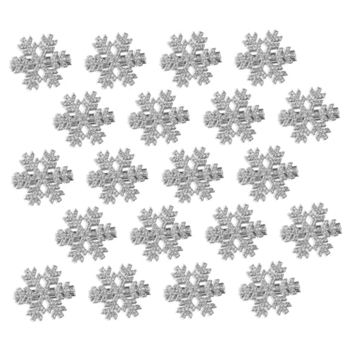 Homoyoyo 20 Stück Teiliges Schneeflocken Haarklammern aus Metall mit Funkelnden Strasssteinen Silberne Haarspangen für Dickes Haar Festliche Weihnachts accessoires für Damen Geeignet für von Homoyoyo