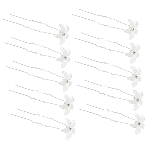 Homoyoyo 20 Stück Teiliges U Förmiges Braut Haarnadel Set mit Kristallblumen Eleganter Haarschmuck für Hochzeit Party und Alltag Leichter und Bequemer Brautschmuck für Stilvolle von Homoyoyo