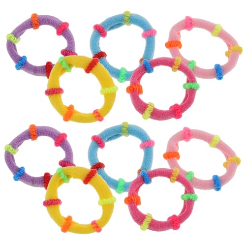 Homoyoyo 200 Stück Elastische Haargummis Kleine Haargummis für Mädchen Bunte Nahtlose Ponytail Halter Weiche Dehnbare Haarbänder aus Polyester für Dickes und Dünnes Haar von Homoyoyo