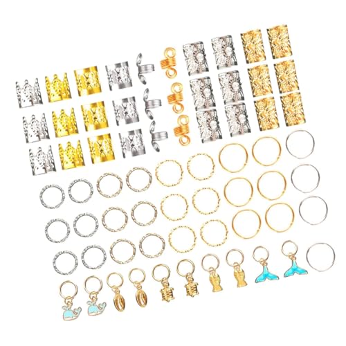 Homoyoyo 200 Stück Haar Zubehör Dreadlock Ringe Haarschmuck für Zöpfe Leichte und Flexible Haarperlen für Damen für Partys Hochzeiten und Alltag von Homoyoyo