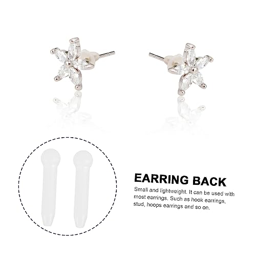 Homoyoyo 200 Stück Silikon Ohrstecker Verschlüsse Weich und Sicher Rutschfeste Ohrring Backings Ersatz Komfortabel für Damen und Mädchen Passend für Haken und Creolenohrringe Kompakt und von Homoyoyo