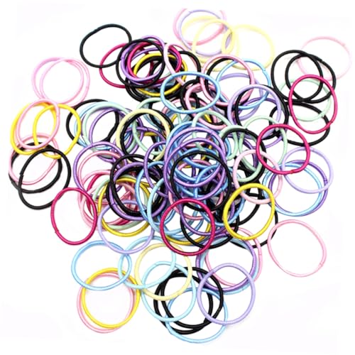 Homoyoyo 200 Stück Teiliges Elastisches Haargummi Set für Mädchen Kleine Bunte Ponytail Holder Weiche Hair Rings Farbenfrohe Haarschmuck Accessoires für Einfach zu Tragen und Vielseitig von Homoyoyo