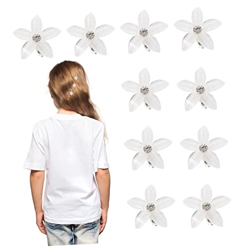 Homoyoyo 20stücke Mini Blume Haarspangen Dekorative Blume Clips Strass Haar Klammern Mädchen Haar Dekorationen von Homoyoyo