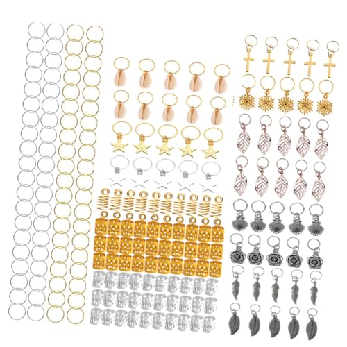 Homoyoyo 220 Stück Teiliges Dreadlock Ringe Bunte Haaranhänger Modische Haaraccessoires für Damen und Herren Vielseitig für Zöpfe Dreadlocks Pferdeschwanz Bart und Verschiedene Frisuren von Homoyoyo