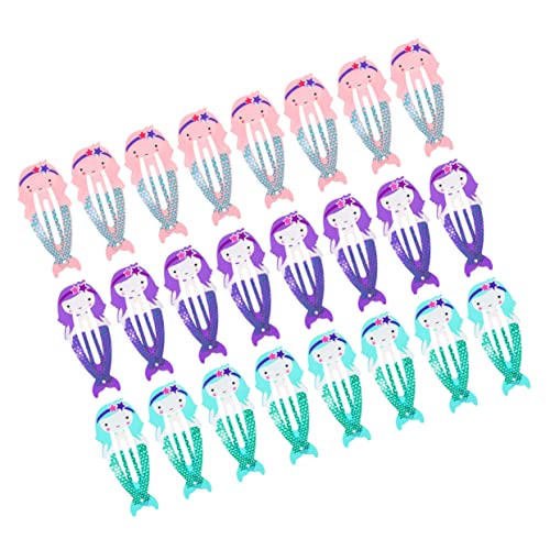 Homoyoyo 24 Stck. Meerjungfrau Haarspangen Bunte Metall Clips für Mädchen für Lange Kurze und Lockige Frisuren Sicher und Bequem von Homoyoyo