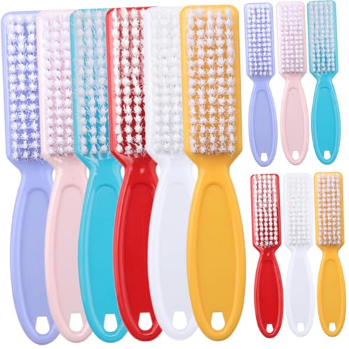 Homoyoyo 24 Stück Teiliges Nagelbürsten Ergonomischem Griff Flexiblen Borsten Rutschfest Praktische Hand Fingernagelreinigung für Männer Frauen für Maniküre und Pediküre Zufällige Farbe von Homoyoyo