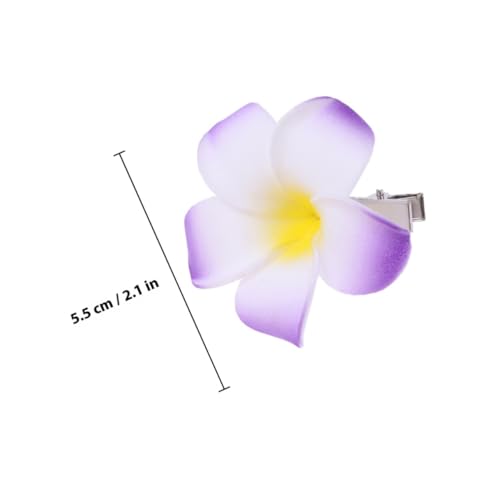 Homoyoyo 24 Stück Teiliges PE Frangipani Blumen Haarklammern Künstliche Plumeria Blüten Langlebige Hawaii Haarspangen Bunte Strandurlaub Haarschmuck für Damen und Mädchen Vielseitig als von Homoyoyo