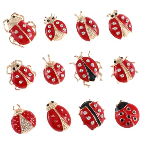 Homoyoyo 24 Stück Teiliges Set Kreative Insekten Broschen Niedliche Marienkäfer und Anstecknadeln Modische Brustnadeln für Damen und Mädchen Vielseitiger Schmuck für Kleidung Taschen und von Homoyoyo