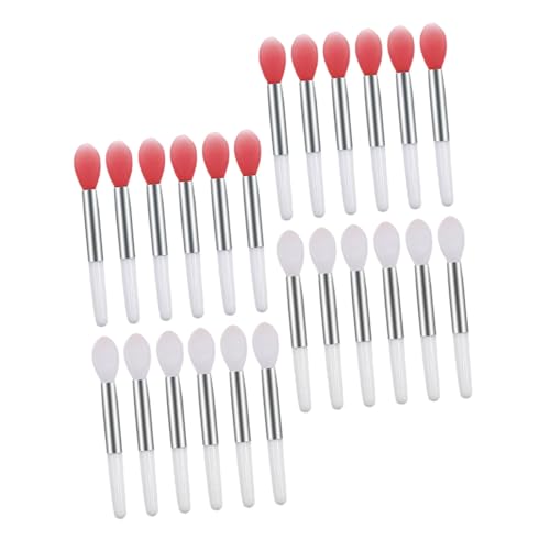 Homoyoyo 24 Stück Teiliges Silikon Lippenpinsel für Präzises Auftragen von Lippenstift Lipgloss und Lippenbalsam Langlebig Leicht zu Reinigen Geeignet für Frauen und Mädchen als von Homoyoyo