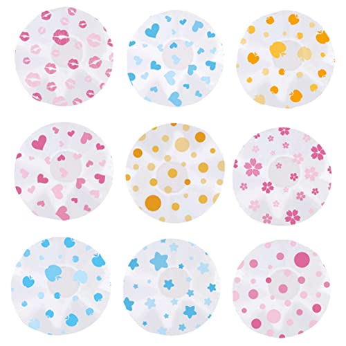 Homoyoyo 24 Stück Teiliges Wasserdichter EVA Duschhauben für Damen und Herren Wiederverwendbare Badekappen mit Elastischem Band Langlebig Geeignet für Dickes und Langes Zufällige Farbe von Homoyoyo