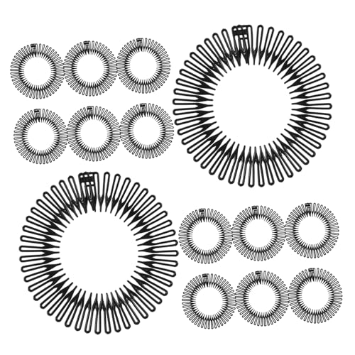Homoyoyo 24 Stücke Teiliges Stretch Haarkamm Flexiblem Kunststoff mit Zähnen Kreisförmige Haarbänder für Damen und Mädchen Vielseitig für Natürliche Haare und Perücken Schonendes Styling von Homoyoyo