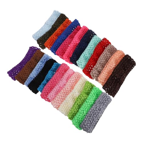 Homoyoyo 24er Set Gehäkelte Haarbänder Für Babys Und Kleinkinder – Elastische Crochet Stirnbänder in Verschiedenen Farben Für Süße Looks Und Optimalen Tragekomfort von Homoyoyo