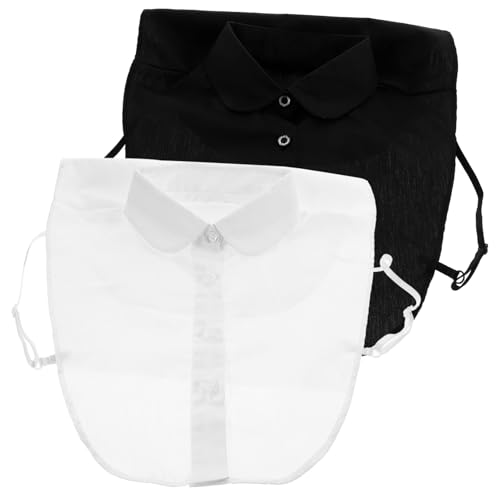 Homoyoyo 2stücke Fake Kragen Für Damen Herren Abnehmbarer Kragen Baumwolle Versteckt Für Freizeitkleidung Kleid Pullover von Homoyoyo