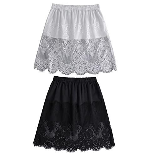 Homoyoyo 2St Rock-Innenschichtung reizwäschhe weihnachten wichtelgeschenk weihachtsgeschenk kleide Jogginghose abgestuft Mini-Unterrock Schichtung des unteren Sweep-Rocks Chiffon von Homoyoyo