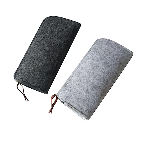 Homoyoyo 2Stücke Bleistiftbeutel Mäppchen Mit Großem Stauraum Für Schule Und Reisen Leicht Und Langlebig Dunkelgrau Und Vielseitig Einsetzbar von Homoyoyo