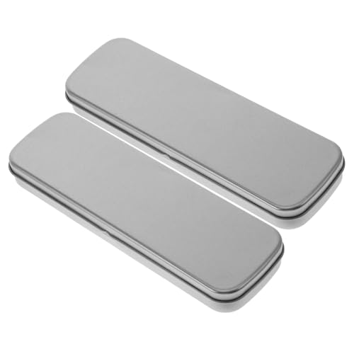 Homoyoyo 2Stücke Bleistiftbox Blech Langlebige Und Praktische Schreibwarenaufbewahrung Multifunktionale Stiftbehälter Für Schule Und Büro Stifte Und Kosmetikpinsel von Homoyoyo