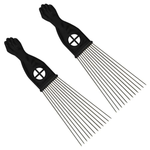 Homoyoyo 2Stücke Breiter Haarkamm Set mit Fan Förmiger Kamm für Sanftes Entwirren von Langen Dicken Haaren für Männer Jungen und Friseure Robuster Kunststoffgriff von Homoyoyo