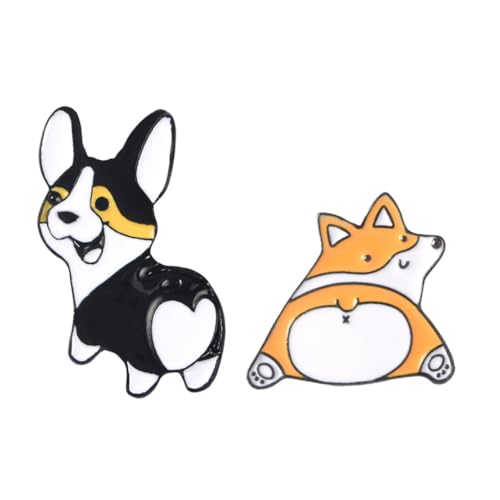 Homoyoyo 2stücke Broschennadel in Hundeform Brosche Aus Befestigungsbrosche Für Kleidungszubehör Corsage Breastpin Für Pullover Jacken Mäntel von Homoyoyo
