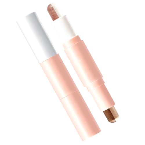 Homoyoyo 2 Stücke Dual Farben Lidschatten Stick Doppelkopf Lidschatten Stift für Glitzernd und Wasserfest Kleiner Größe Einfach Aufzutragen für Hauttypen von Homoyoyo